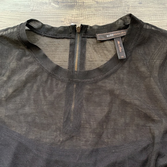 Bcbgmaxazria LBD black mesh minidress XS - Picture 4 of 5